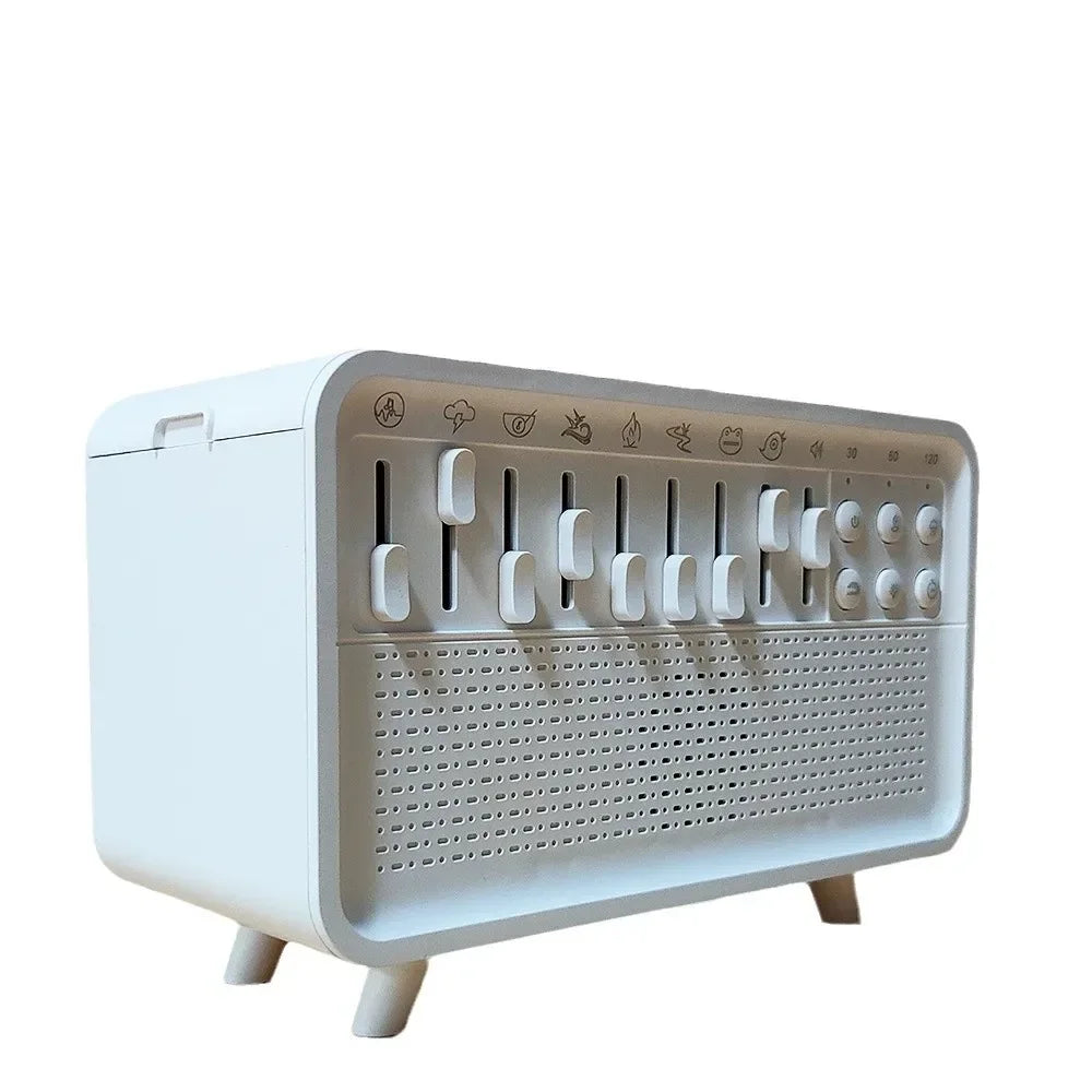 4 in 1 HIFI Bluetooth Speaker White Noise Sleep Aid Night Light Humidifier Machine with Free Combination of 8 Group Nature Sound