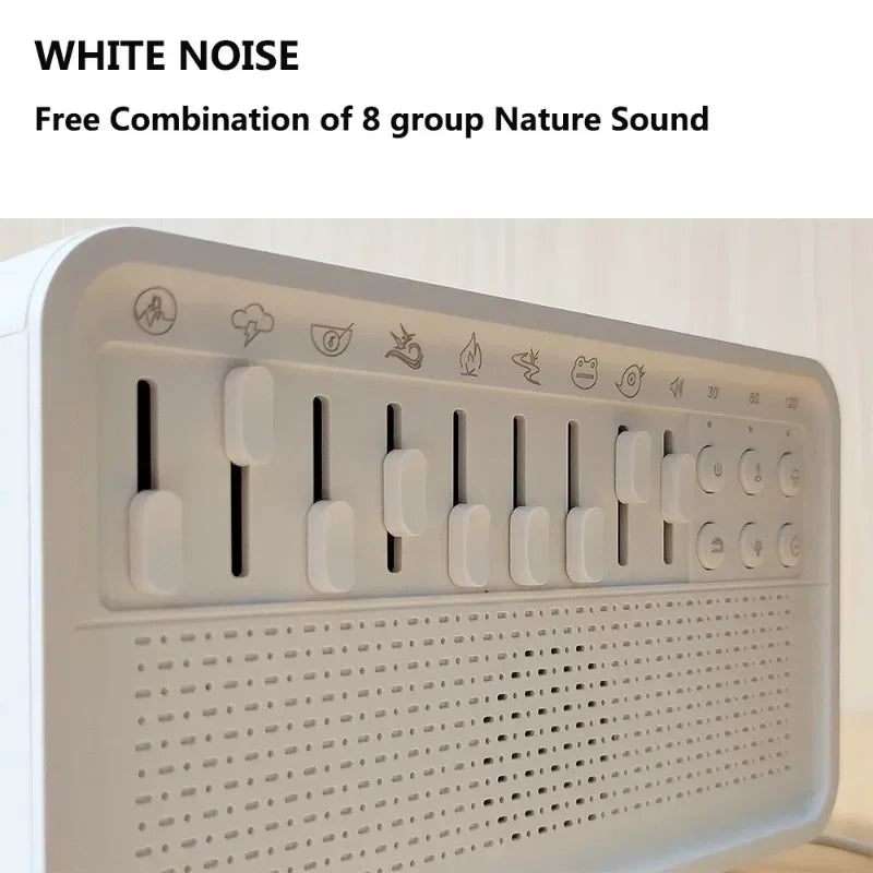 4 in 1 HIFI Bluetooth Speaker White Noise Sleep Aid Night Light Humidifier Machine with Free Combination of 8 Group Nature Sound