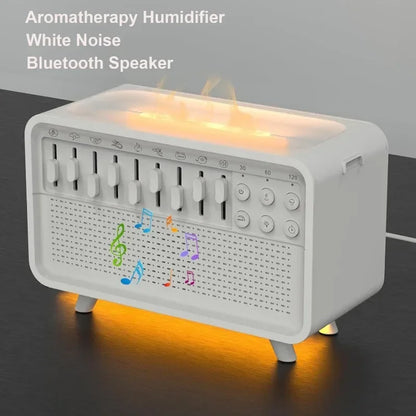4 in 1 HIFI Bluetooth Speaker White Noise Sleep Aid Night Light Humidifier Machine with Free Combination of 8 Group Nature Sound